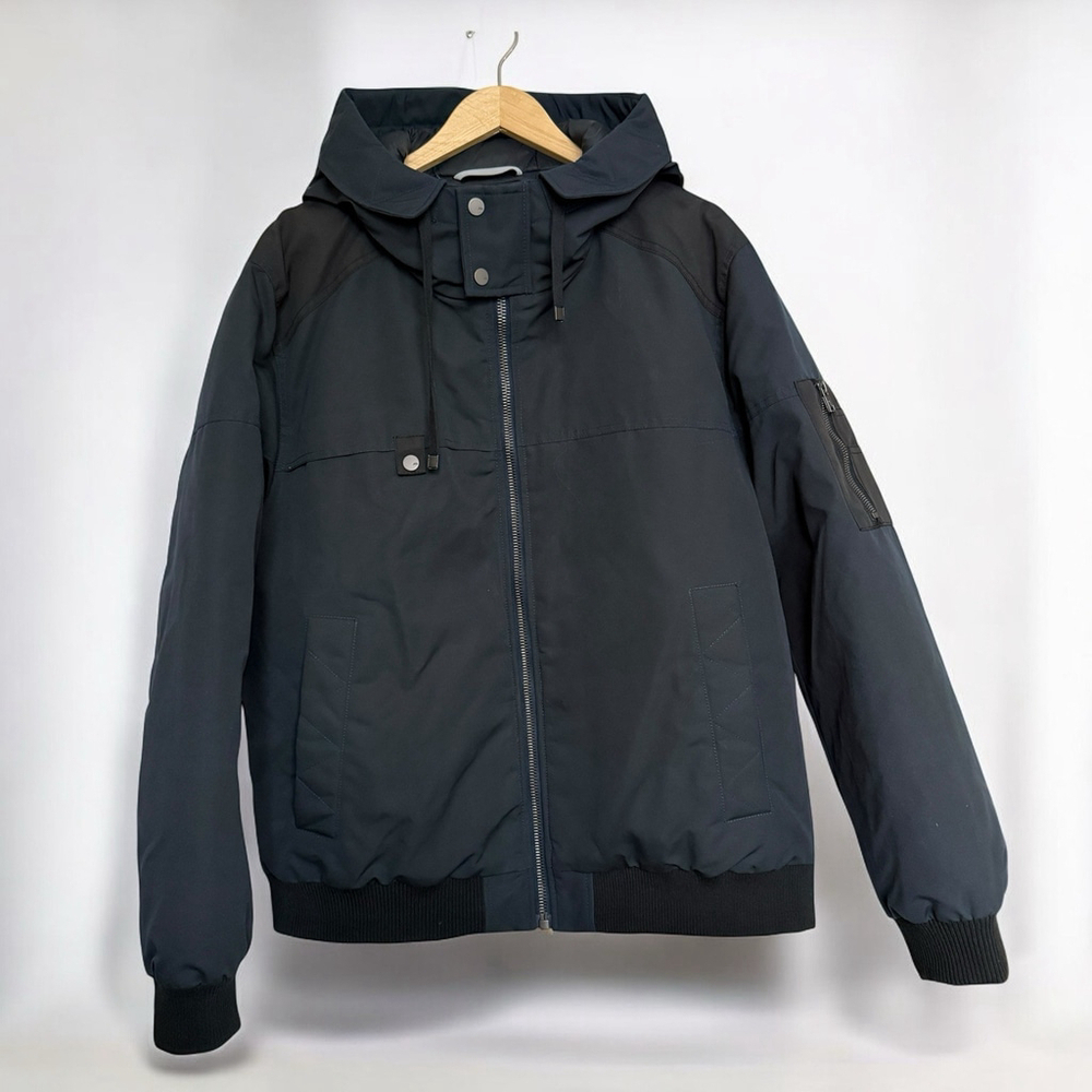 Marc New York Men's Wolmar Hooded Bomber‎ Jacket Navy Blue Size XXL NWOT